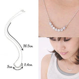 Women's Silver Necklace and Stud Earring Set