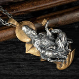 Maitreya Buddha Necklace Bodhisattva Pendant Tag Chain Safe Jewelry