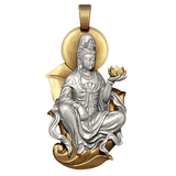 Maitreya Buddha Necklace Bodhisattva Pendant Tag Chain Safe Jewelry