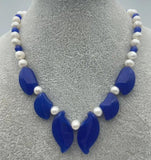 Elegant Pearl Jade Necklace with Plated Clasp