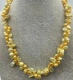 Stylish Yellow Pearl Necklaces Set of 2