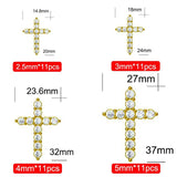 Serenity 3.0mm 4mm Moissanite Cross Necklace 925 Sterling Silver for Women