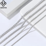 925 Silver Women's Tennis Necklace Sparkling CZ Women Neck Chain