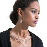 Modern Glass Bubble Necklace & Earrings Set for Women