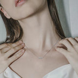 Moissanite Necklace 925 Sterling Silver D Pendant Choker