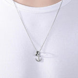 Future Men Necklaces 925 Sterling Silver Long Chain Pendant