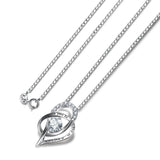 Kaletine Love Heart Pendant Necklace 925 Sterling Silver Jewelry