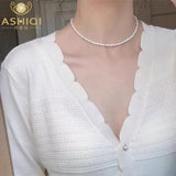 ASHIQ Mini Freshwater Pearl Necklace 925 Sterling Silver Girl Gift