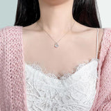 S925 Sterling Silver Cow Necklace Zircon Pendant