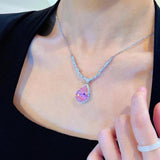 Cherry Blossom Pink Diamond Necklace
