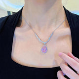 Cherry Blossom Pink Diamond Necklace