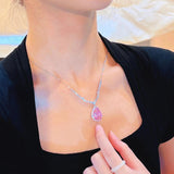 Cherry Blossom Pink Diamond Necklace