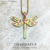 Dragonfly Summer Necklace 925 Sterling Silver Gift For Women