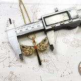 Dragonfly Summer Necklace 925 Sterling Silver Gift For Women