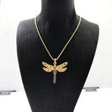 Dragonfly Summer Necklace 925 Sterling Silver Gift For Women