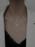 925 Silver Geometric Triangle Clavicle Chain for Women