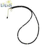 Spinel Pearl Tanzanite Silver Necklace Birthday Gift
