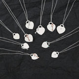 925 Silver Love Key Necklace Women's Party Accessory