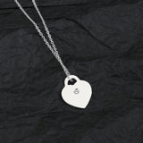 925 Silver Love Key Necklace Women's Party Accessory