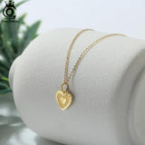 925 Silver Initial Heart Necklace 14K Chain SN305