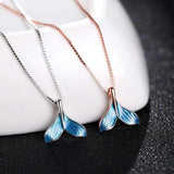Whale Necklace Tail Fish Pendant Mermaid Tail Necklaces Chain for Women Girl