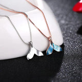 Whale Necklace Tail Fish Pendant Mermaid Tail Necklaces Chain for Women Girl