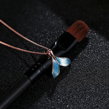 Whale Necklace Tail Fish Pendant Mermaid Tail Necklaces Chain for Women Girl