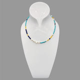 Lapis Agate Turquoise Necklace with Pearls