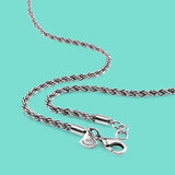 Men's 925 Sterling Silver Necklace 3.5MM Twisted Chain