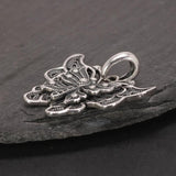 Sterling Silver 925 Butterfly Pendant Necklace Vintage Jewelry