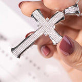 925 Silver Jesus Cross Pendant Necklace Crucifix Charm