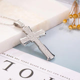 925 Silver Jesus Cross Pendant Necklace Crucifix Charm