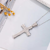 925 Silver Jesus Cross Pendant Necklace Crucifix Charm
