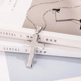 925 Silver Jesus Cross Pendant Necklace Crucifix Charm