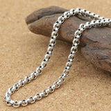 3mm S925 Silver Chain Necklace for Men Women Sweater Chain