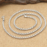 3mm S925 Silver Chain Necklace for Men Women Sweater Chain