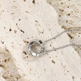 Classic Double Ring Necklaces 925 Silver Pendant Charm Gift