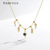 925 Sterling Silver Winter Beads Chain Key Charm Necklace
