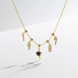 925 Sterling Silver Winter Beads Chain Key Charm Necklace