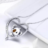 925 Silver Koala Pendant Necklace for Woman