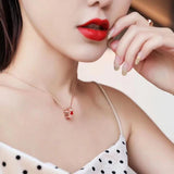 925 Silver Fritillaria Snake Bone Pendant Necklace