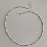 SHANICE 925 Silver Polygon Geometric Choker Necklace
