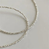 SHANICE 925 Silver Polygon Geometric Choker Necklace