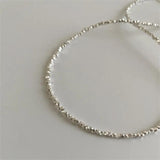 SHANICE 925 Silver Polygon Geometric Choker Necklace