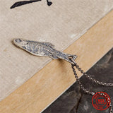925 Silver Undead Salted Fish Pendant Necklace Punk Rock Jewelry