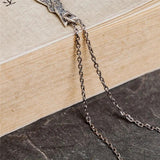 925 Silver Undead Salted Fish Pendant Necklace Punk Rock Jewelry