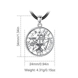 Eudora 925 Silver Tetragrammaton Pentagram Necklace Gothic Pendant