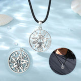Eudora 925 Silver Tetragrammaton Pentagram Necklace Gothic Pendant