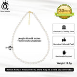 925 Silver Pearl Choker Necklace Freshwater Pearl Chain for Women Jewelry