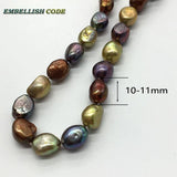 Hong Kong Peacock Brown Yellow Baroque Pearl Choker Necklace
